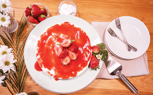 recipe image Cheesecake s jahodovou polevou