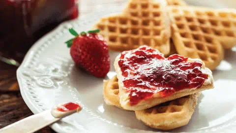 recipe image Valentýnské vafle