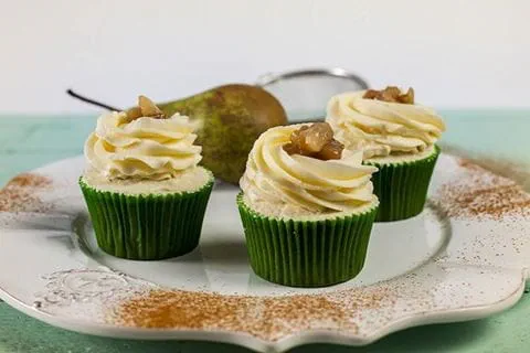 recipe image Hruškové kořeněné cupcakes
