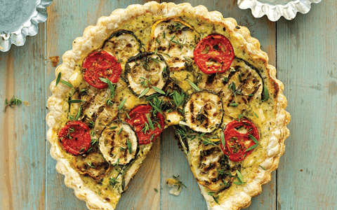 recipe image Slané koláčky s cuketou a rajčaty