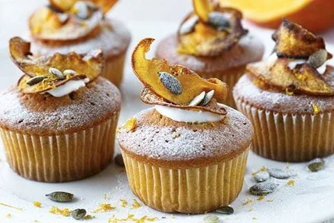 recipe image Dýňové cupcakes se sýrovým krémem