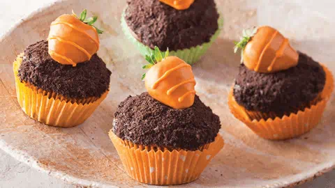 recipe image Mrkvové dortíky s pomerančovým krémem