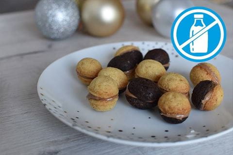 recipe image Dvoubarevné plněné ořechy bez laktózy