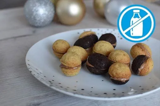 recipe image Dvoubarevné plněné ořechy bez laktózy