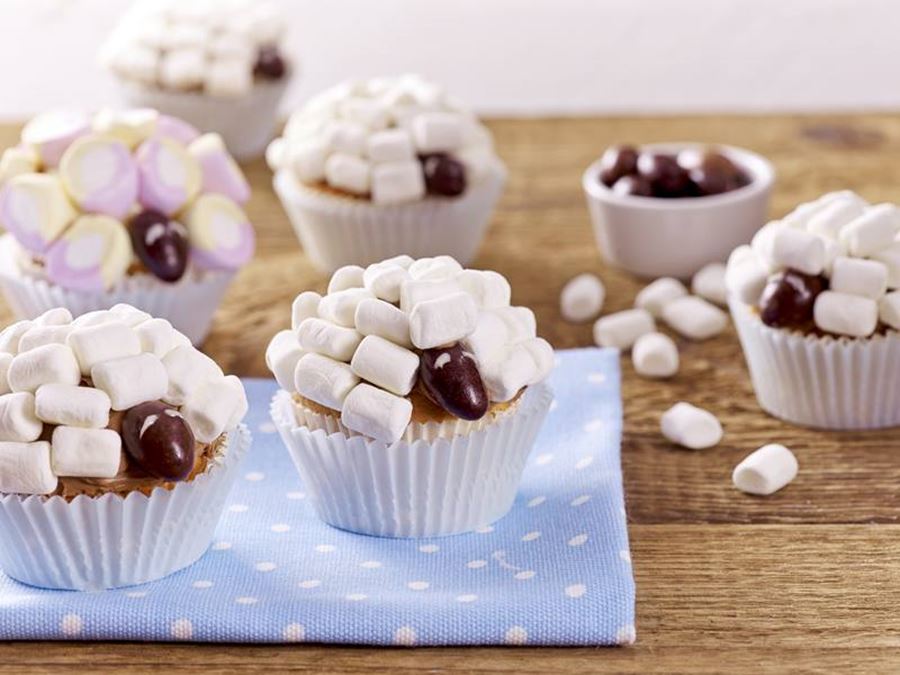 recipe image Cupcakes ale marshmallow ovečky