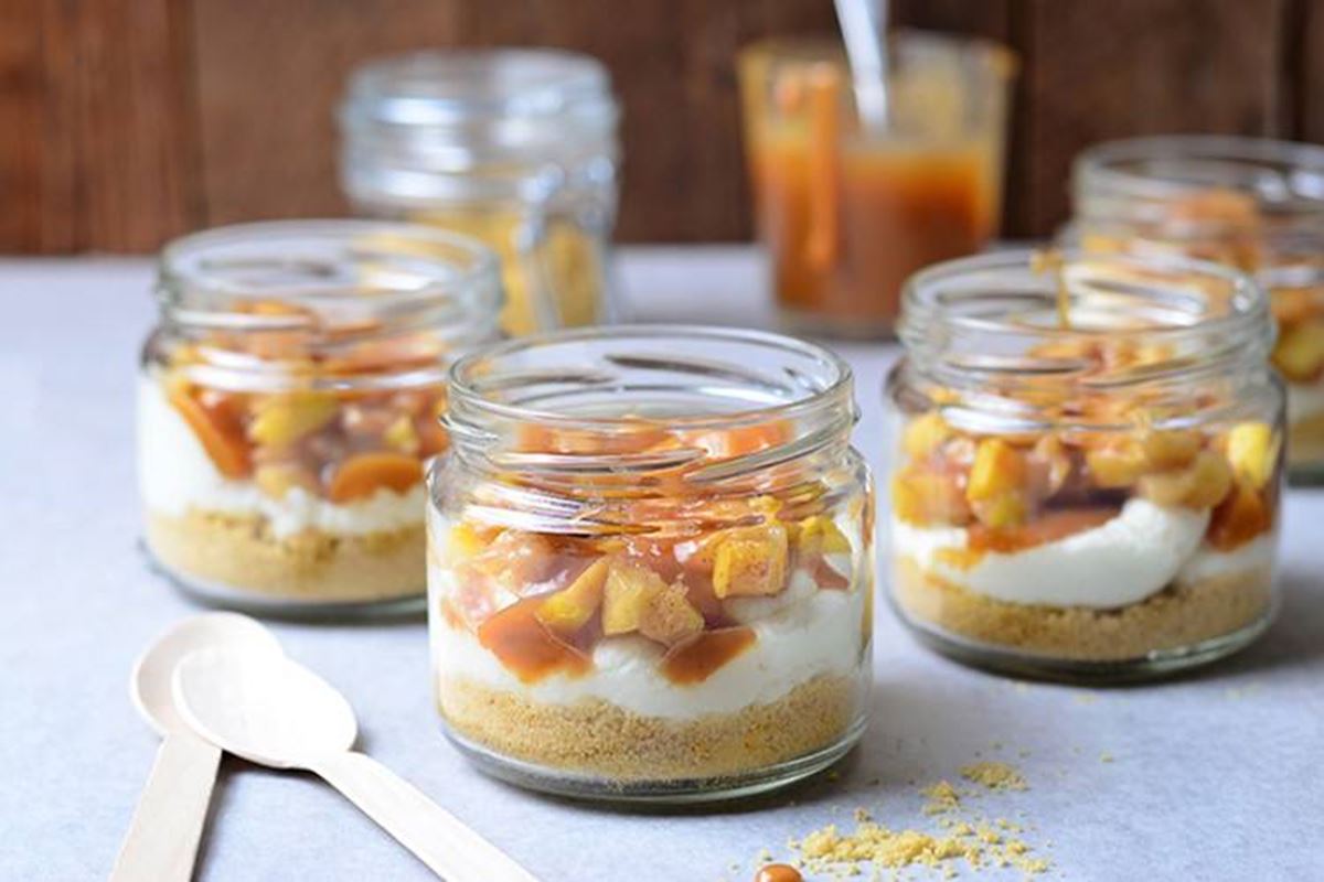 recipe image Cheesecake s jablky ve slaném karamelu