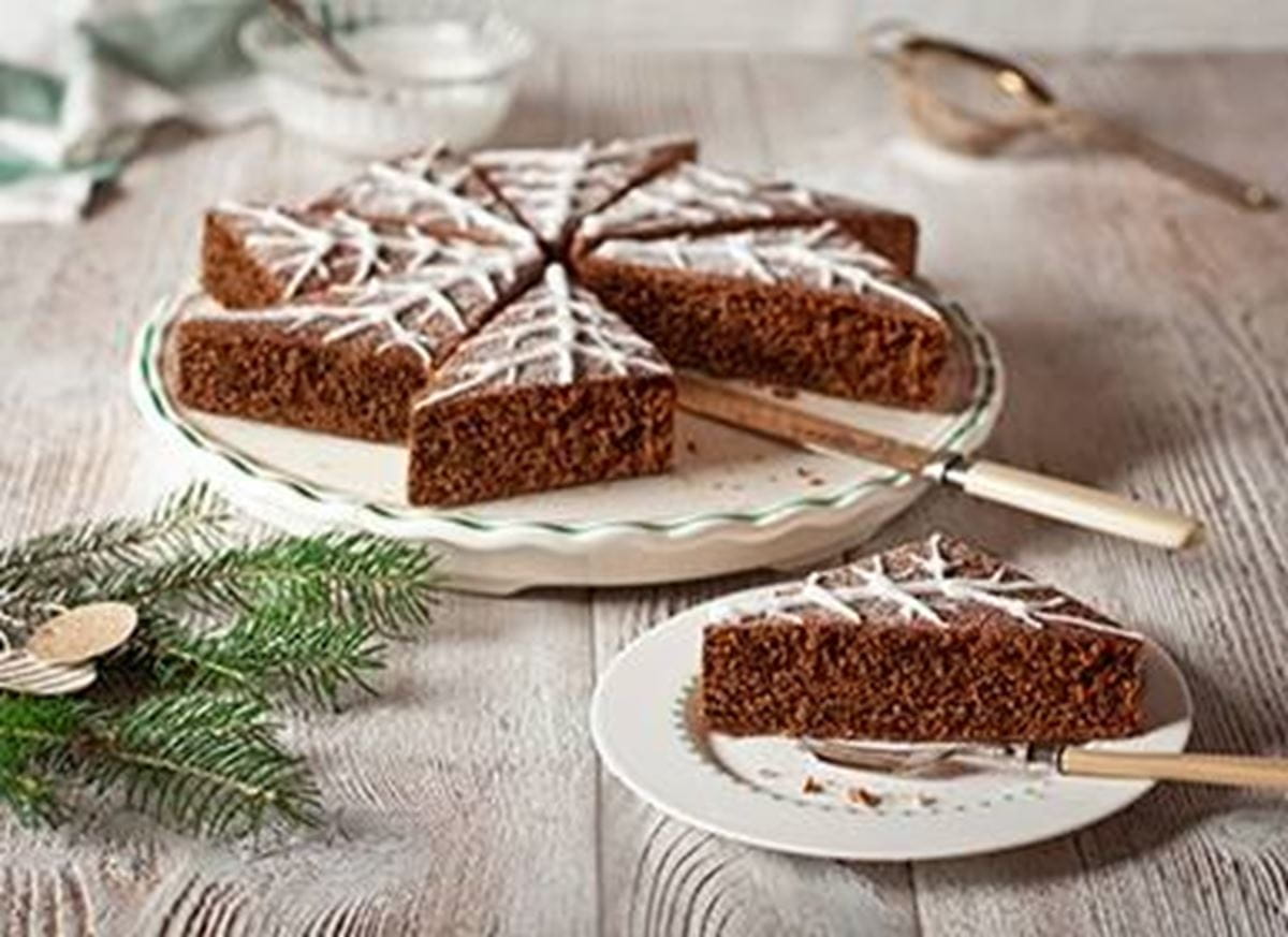 recipe image Perníkový koláč ve tvaru sněhových vloček